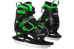 ‎NATTORK Nattork Schlittschuhe Kinder - 4 Größe Verstellbare Eislaufschuhe Kinder Jugendliche, Ice Skates Mit Weiche Polsterung für Anfänger