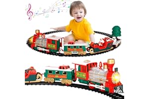 RDDAIPE Trenino Albero di Natale, Trenino Elettrico Natalizio, Trenino Natalizio con Suoni e Luci,Treno per Albero di Natale,per Decorazioni dell'albero di Natale, Un Regalo Giocattolo per I Bambini