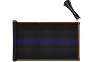 BeGrit Balcony Privacy Screen Patio Privacy Protective Screens Fence Sunshade 3M X 1M 90% UV Block Privacy Fence Cover Garden Privacy Screen for Backyard Deck Railing Pools(Black)