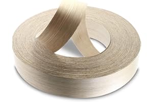 WoodPress® 50mm Real Oak Pre-Glued Veneer Edging Tape – 50m Trade Roll – Iron-On Wood Application