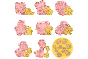 YISKY Formine per Biscotti per Animali, 8 Pezzi Stampi Biscotti Animale, stampi biscotti bambini, Stampi 3D Biscotti, Stampo per Biscotti Animali, Formine Biscotti Animali per Decorare Biscotto Dolci Torta