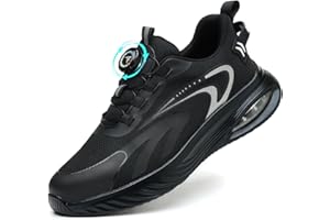 YEZHAHE Steel Toe Cap Trainers Mens Work Safety Trainers Womens Lightweight Safety Shoes Cushioning Comfortable Breathable Non Slip