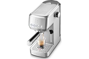 CASABREWS 3700 Essential Espresso Machine 20 Bar, Stainless Steel Cappuccino & Latte Machine with Steam Frother for Home, 1.3L Water Tank, Silver