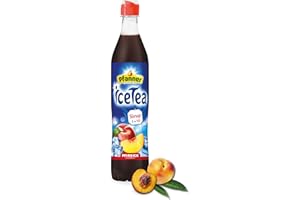 ‎PFANNER Pfanner Eistee Pfirsich Sirup – 1 x 700 ml Getränkesirup - ergibt über 7 Liter Wasser mit Ice Tea Pfirsich Geschmack