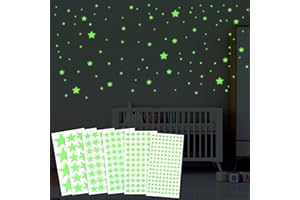 YQQYG 612 Stück Sternenhimmel Aufkleber, Leucht Aufkleber für die Decke, leuchtet im Dunkeln, Wandsterne, Sterne Leuchtend Selbstklebend für Decke, Kinderzimmer, Wanddekoration, Party
