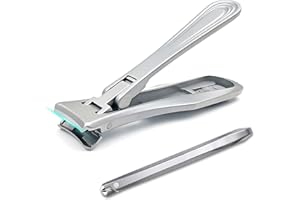 FloraVigo Obcinacz do paznokci z szeroką szyjką do paznokci u rąk i stóp, wysokiej jakości obcinacz do paznokci ze stali nierdzewnej, bardzo ostry i stabilny, przenośny do użytku na zewnątrz