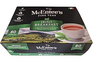 MCENTEE'S TEA McEntee's Irish Breakfast - Bustine di tè, 80 bustine di tè