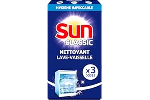 Sun Nettoyant Lave-Vaisselle Classique 3 Doses Contre le Calcaire et les Dépôts de Graisse