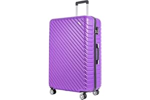 FLYMAX 32" Extra Large Suitcase 4 Wheel Lightweight Suitcases Luggage Hard Shell ABS Travel Case Hold Check in Fits 23kg - 35kg + 3 Digit Lock + 1 Year Warranty 125 Litre Capacity