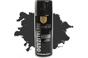 H HANSEL HOME Pintura Spray Negro Metalizado 400 Ml