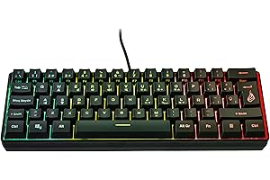 SureFire Kingpin X1 60% Gaming Tastiera Spanish, Gaming Multimedia Keyboard Piccola e Mobile, Tastiera RGB con illuminazione, 25 tasti anti-ghosting, layout spagnolo QWERTY