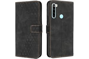 OKZone Funda para Xiaomi Redmi Note 8/Redmi Note 8 2021, PU Cuero Flip Carcasa Fundas Móvil de Tapa Libro Caso Piel PU, Billetera Tarjetero Case Telefono Cubrir Móvil Cover con Cáscara de TPU (Negro)