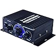 DASNTERED Power Amplifier, AK170 Amplifier, DC12V HiFi Music Receiver for Home Car, Mini 2 Channel HiFi Super Bass Subwoofer with AUX/USB Input, Speaker/Earphone Output