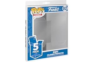 Funko Pop! Protector : 5PK Protecteur Pop Pliable (Non-UV) - Premium Protector Display Cases Pop ! Durables - Transparentes - Stockage empilable