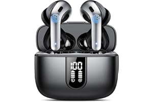 IKT Bluetooth Kopfhörer, In Ear Kopfhörer Kabellos Bluetooth 5.3 mit 50H Tiefer Bass, 2025 Neue Kabellose Kopfhörer Noise Cancelling Earbuds mit 4 ENC Mic, IPX7 Wasserdicht Ohrhörer, USB-C