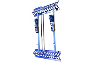 MegaMaxx Ratchet Strap Lashing Cord Holder Organiser with 13 Handy Slots - Wall Mounted Tie Buckle Bungee Storage for Delivery Strapping Hook Rack, Van, Truck Workshop