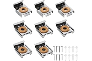 MAKOTO NOBU 8 Pièces Fixation Miroir Mural, Support Mural Miroir de Fixation, Fixation Miroir Clips à Ressort, Accroche Miroir avec Broches et Vis, pour Miroirs Robustes, Verre, Salle de Bain, Vestiaire