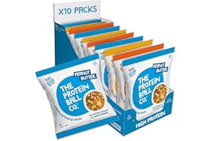 THE PROTEIN BALL CO. Protein Balls Mixed Variety Pack by The Protein Ball Co - High Protein Range, 100% Natural, Vegetarian, Vitamin Enriched, Protein Snacks - 10 x 45g Bags - High Fibre, Gluten Free, No Added Sugar