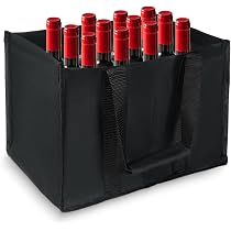 Sac à Bouteilles 9 Compartiments Sac à Bouteilles En Feutre 9 Compartiments - Porte-Bouteilles Réutilisable Pour Vin, Bière - Poignée De Transport