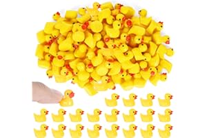 SEPVEL 42 Stück Mini Enten Harz, Gelb Kleine Enten und Figuren Miniatur Ente für Dekoration Miniaturgarten Landschaftsgärten, Bonsai, Versteckt Spiel, Fischbecken und Aquarien verwendet