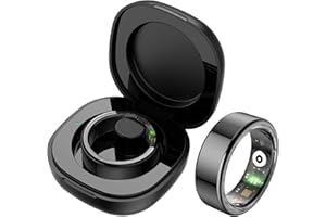 FINDTIME Smart Ring Heart Rate Monitor Sleep Tracker Health Ring Blood Oxygen Pedometer Calorie Step Counter Fitness Ring IP68 Waterproof Smart Rings for Men Women Fitness Tracker for iOS Android Phones