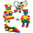 FIRSTCRY INTELLISKILLS Premium Jumbo Building Blocks for Kids for 3 Years, Construction Block Set for Boys & Girls, Creative Activity Kit, Fun Learning Educational Toy, Develop Motor Skill (75 Pcs)