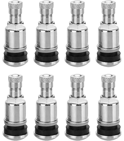 Akozon Kit 10 Valvole TR161 Per Pneumatici – Steli Corti In Metallo Con Tappi Antipolvere, Ideali Per Moto, ATV E Rimorchi