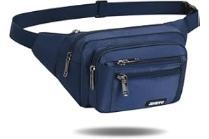 JSDING Gürteltasche Bauchtasche für Damen und Herren | wasserdichte Multifunktionale Hüfttasche mit Reißverschluss Geeignet für Reise Wanderung und Alle Outdoor-aktivitäten