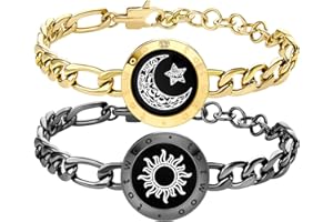 TOTWOO Bracelet Couple Bracelet Femme Homme Bijoux Femme Bracelet Couple Amoureux pour2 Love Bracelet Distance Bracelets Tactiles Vibrant Intelligent Bracelet Connecté Couple