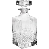 Maxwell & Williams JQ0006 Verona Whiskey Decanter in Gift Box, Cut Crystalline Glass, 750 ml