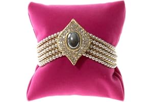 PRÉSENTOIRS POUR BIJOUX Coussin pour bijoux en velours pour bracelets ou montres (L) 8 x (P) 8 rose