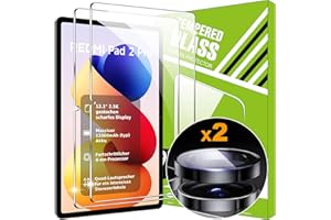 Lemxiee Cristal Templado para Xiaomi Redmi Pad 2 Pro 12.1" Protector pantalla [2+1 pieza] Vidrio templado Protector de Lente cámara