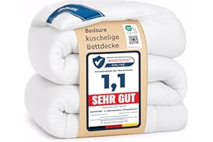 ‎BEDSURE BEDSURE Bettdecke 135x200 Ganzjahresdecke Steppdecke - Bettdecke 135x200cm 4 Jahreszeiten Bettdecken - Oeko-TEX Zertifiziert 300GSM Weiß Sommerdecke, Weiche Warm Duvet Schlafdecke für Allergiker