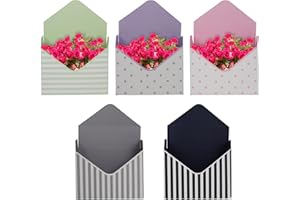Belle Vous Pack de 5 Caja para Regalo de Ramilletes de Flores 20 x 7 x 14,5 cm - Cajas de Regalo Suministro de Empaque/Envolver - Para Bodas, Cumpleaños y Flores del Día de San Valentín