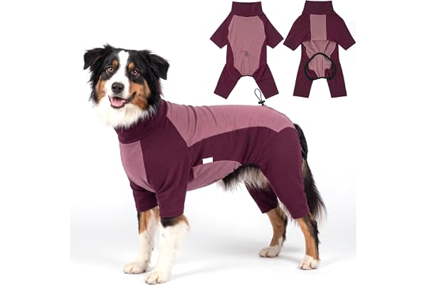 Hundfleecekappa med ben vinter vindtät | Hundtröja med sele hål rygg dragsko justering varm onesie jacka för liten medium stor hund