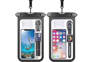 HAISSKY Funda Impermeable Móvil IPX8 Universal 2 Unidades Flotante Bolsa Impermeable para Teléfono, Bolsa para Móvil Estanca waterproof bag para iPhone 15 14 13 12 Pro MAX 11 XR X Huawei Mate40 Pro hasta 7,5"