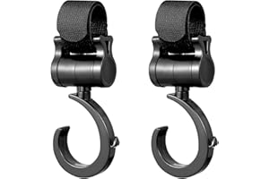 BKEMKRI 2 Pcs Stroller Hooks, Crochets pour Sac à Langer, Crochets universels pour Poussette, Crochets Velcro pour Poussette pour Suspendre Les Sacs, Les Sacs à Langer, Les Sacs à Main, etc