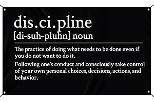 HAHAFELT Discipline Flag 5 x 3 ft Motivational Gym Banner Inspire Your Workout with This Inspirational Motivational Flags Fitness Wall Decor for Gym Bedroom College Dorm Poster