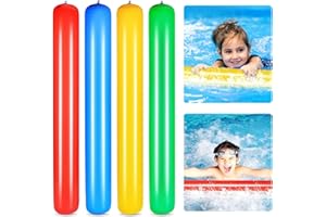 SHOWHEEL 4 Piezas Flotantes Fideos de Piscina, Fideos de Natación Inflable para Niños y Adultos, Fideos Inflables Gigantes de la Piscina, para Parques Acuáticos, Playas