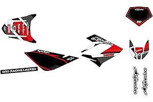 GRAPH COVER KIT DECO MOTOCROSS DERBI DRD 50 RACING COMICS ROUGE 2004-2009