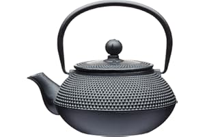 La Cafetière Cast Iron Infuser Teapot, Three Cup, Gift Tagged, Black