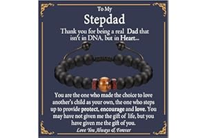EPVID Tiger Eye Beaded Bracelet for Him - Gifts for Dad, Grandad, Son, Nephew, Brother, Grandson - Memorial & Graduation Present