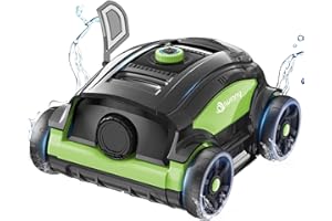 Poolroboter Akku für 120 Mins Reinigung，Poolsauger Kabellos mit LED-Indikator, Dualer Motor, Reinigungsbürste für den Boden, Automatische Poolreiniger für Pool bis 100m² WINNY POOL CLEANER
