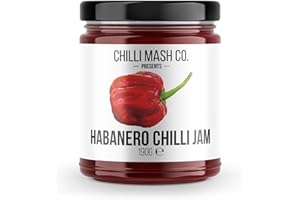 CHILLI MASH CO. Habanero Chilli Jam 190g - Chilli Mash Co - Sweet and Medium Spicy Jam Made with British Apples, Red Peppers, Papaya, Red Chillies & Habanero Chillies