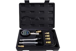 Knpwer Kompressionstester für Benzin Motor,Auto Kompressionstester Kompressionsmesser Verdichtungsmesser Diagnosehilfsmittel