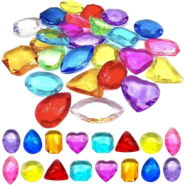 VEOIRXU 500 Pezzi Diamanti Decorativi in Acrilico Trasparente, Gemme Decorative, Cubetti di ghiaccio trasparenti, Pietra di Cristallo Decorative per Tavola, Mariage, Feste, Vasi, Acquari (5×7mm, Blu