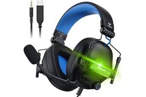 WESEARY Wired Gaming Headphones for Xbox Series X|S, Xbox One, PS4, PS5, Switch, Mobile, PC - High-Fidelity Surround Sound, ENC Noise-Cancelling Mic, 50mm Drivers & Comfortable Memory Foam
