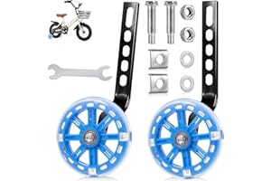 LXYYDS Ruote Ausiliarie per Biciclette per Bambini, Rotelle Regolabili per Bici, Ruote Laterali Bici Bambino, Ruote di Supporto per Bambini, Rotelle per bicicletta, per 12-20 Pollici Bicicletta (D)