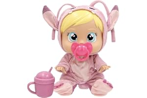 Cry Babies Loving Care Disney Angel, Poupée Pleureur Inspirée par Angel, Comprend 3 Accessoires et pleure de Vraies Larmes, Filles-garçons à partir de 3 Ans, Rose