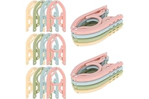 DMJJSD® Lot de 20 cintres de voyage pliables en plastique antidérapants pour la maison, l'hôtel, les voyages, le camping